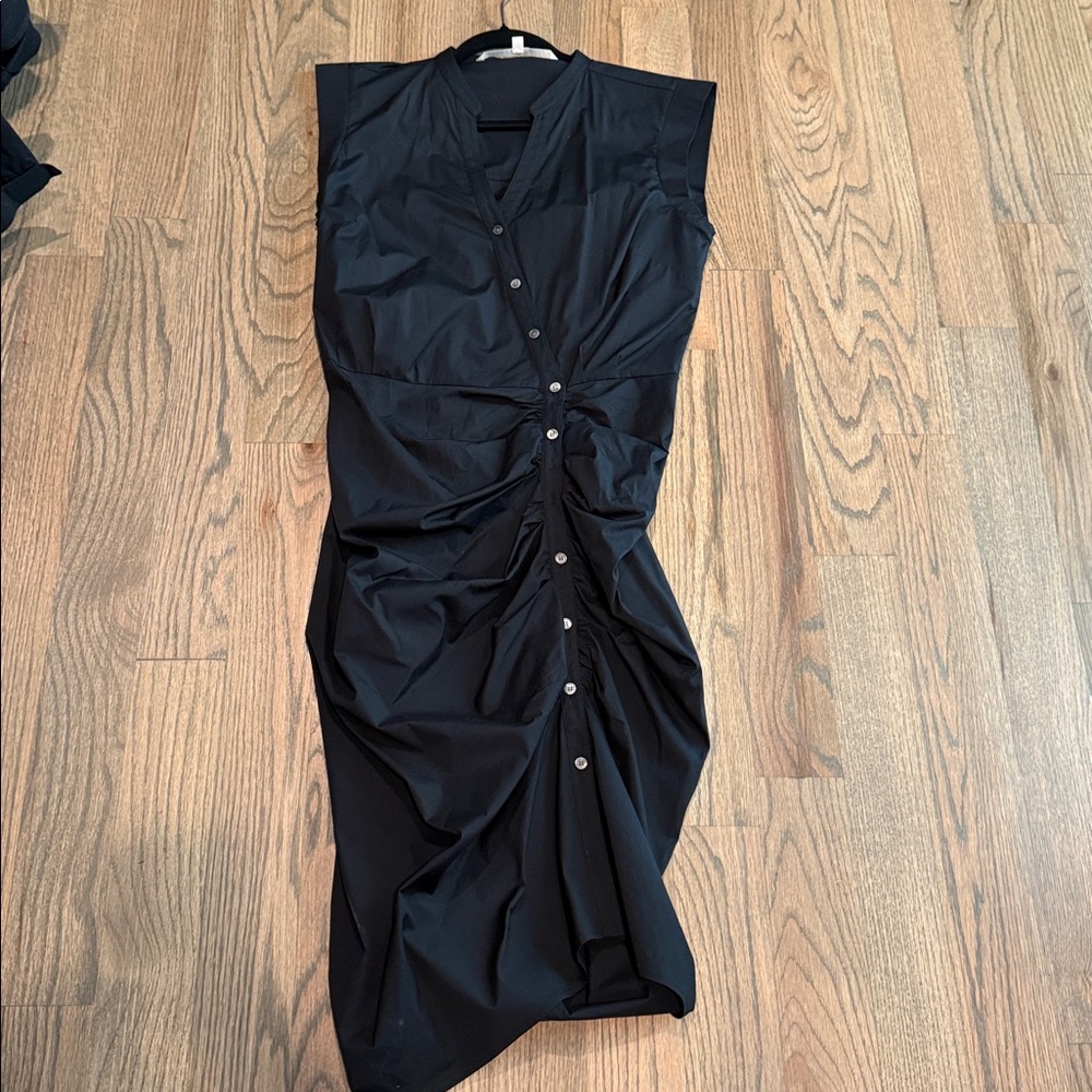 Classic Ruching Veronica Beard Button Down Dress … - image 1